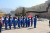 Kohalikud koolilapsed viidi ka müürile - enne tuli Maole au anda ja hümni laulda